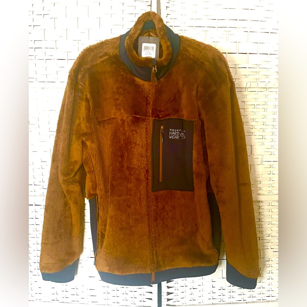 Mountain Hardwear Polartec Fleece Hi-Loft Jacket Golden Brown Men’s Large